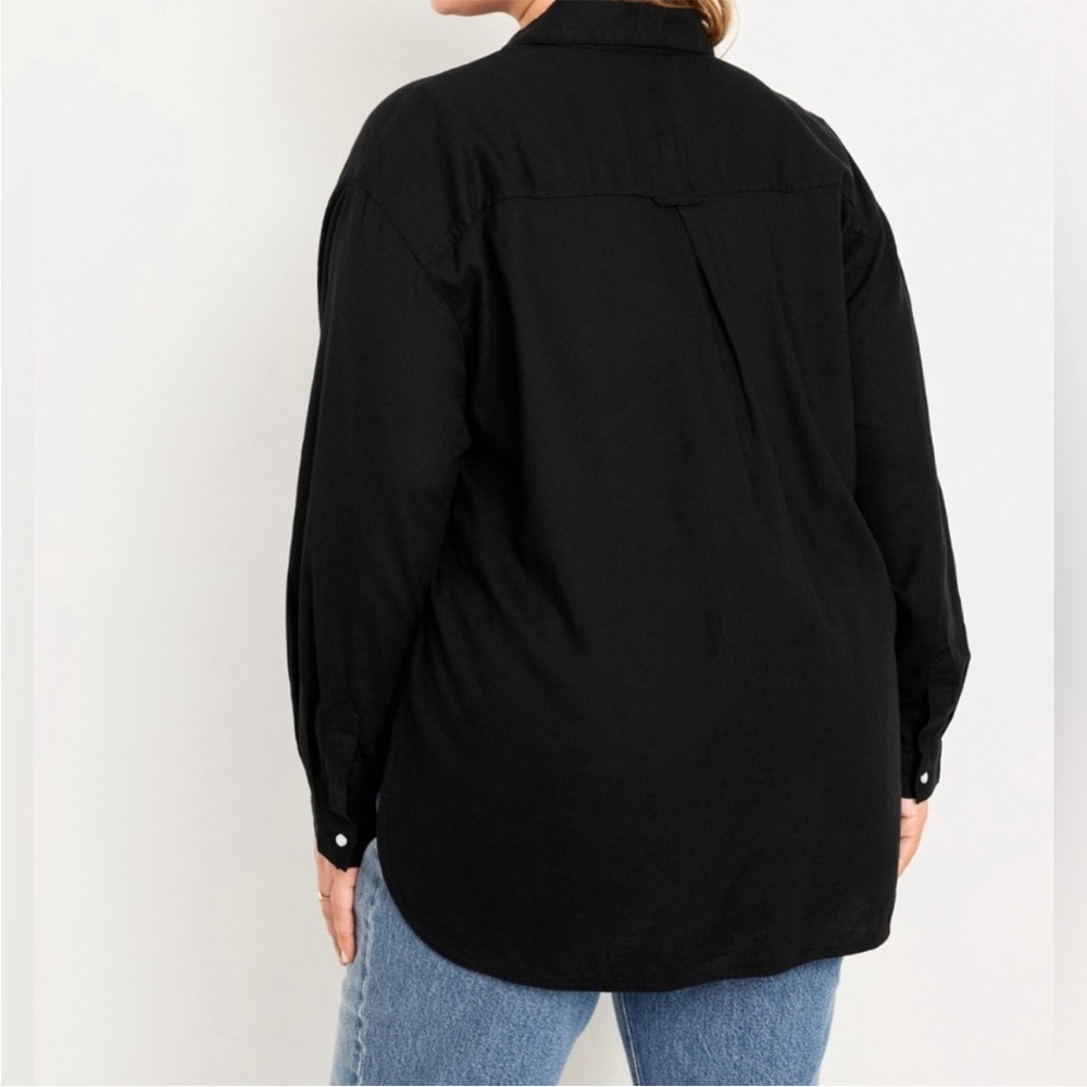 Old Navy Women's Black Button Down Shirt - Picture 7 of 16